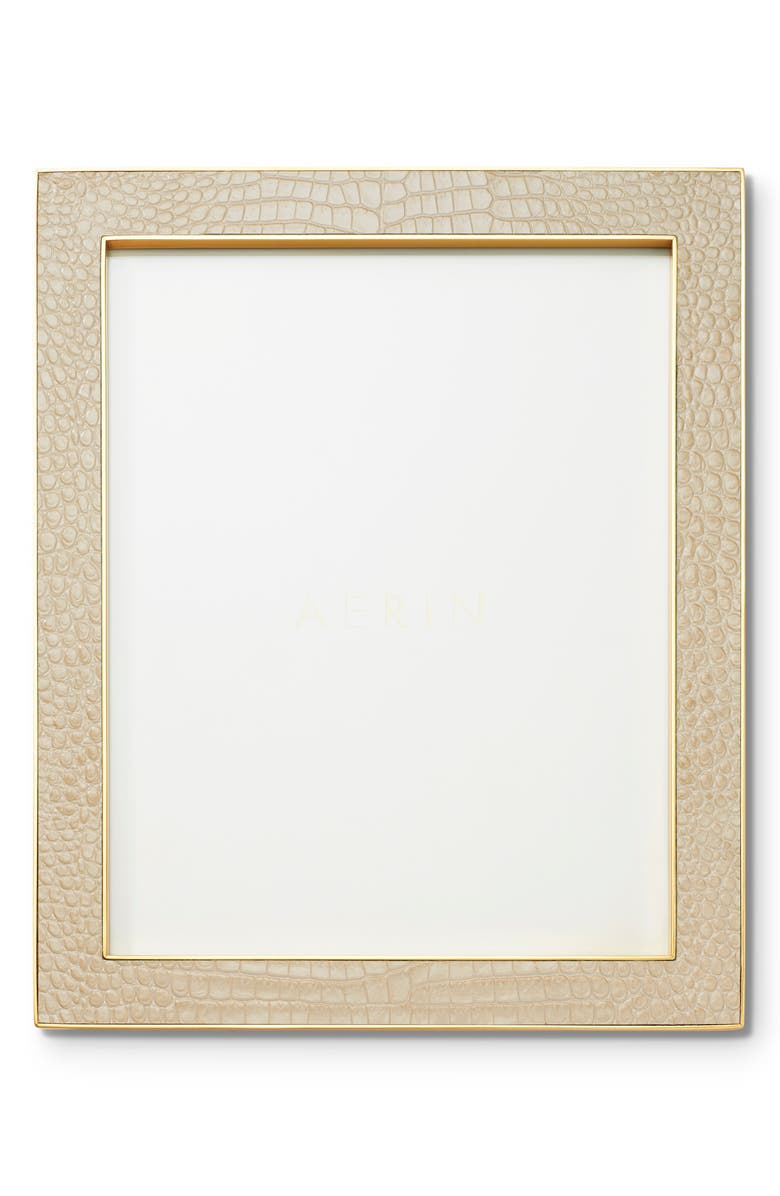 Aerin Classic Croc Embossed Picture Frame, Main, color, 