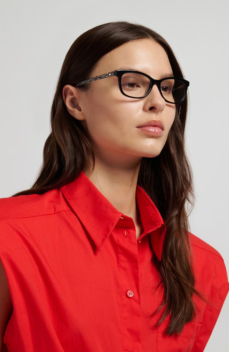 Kate Spade New York bronwen 52mm rectangular optical glasses, Alternate, color,