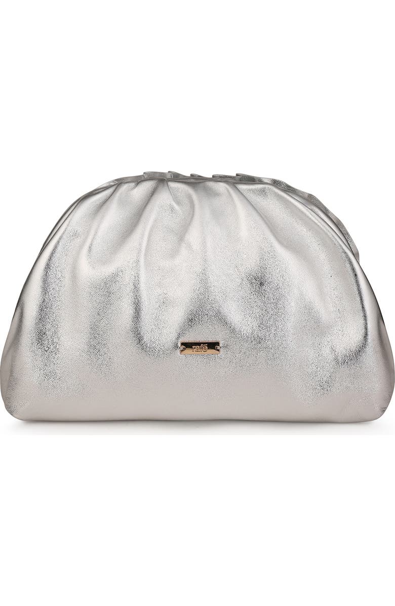 Rafe New York Aya Frame Clutch, Alternate, color, Silver