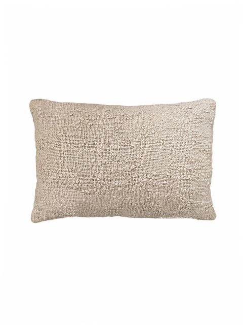 Cozy Cotton Boucle Lumbar Pillow with Down Alternative Insert