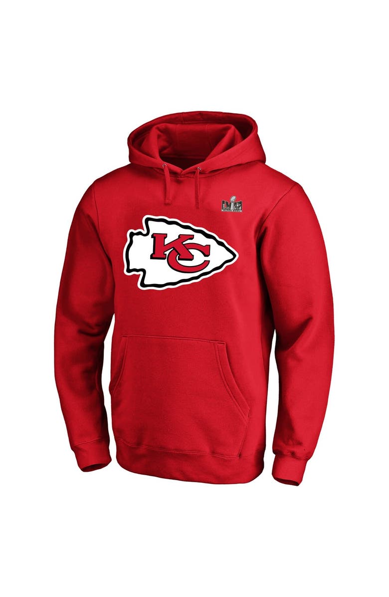 FANATICS Men's Fanatics Branded Travis Kelce Red Kansas City Chiefs Super Bowl LVIII Big & Tall Name & Number Pullover Hoodie, Alternate, color,