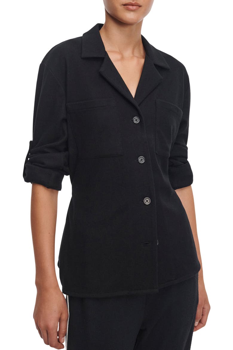 Sonny Wool Shirt, Main, color, BLACK