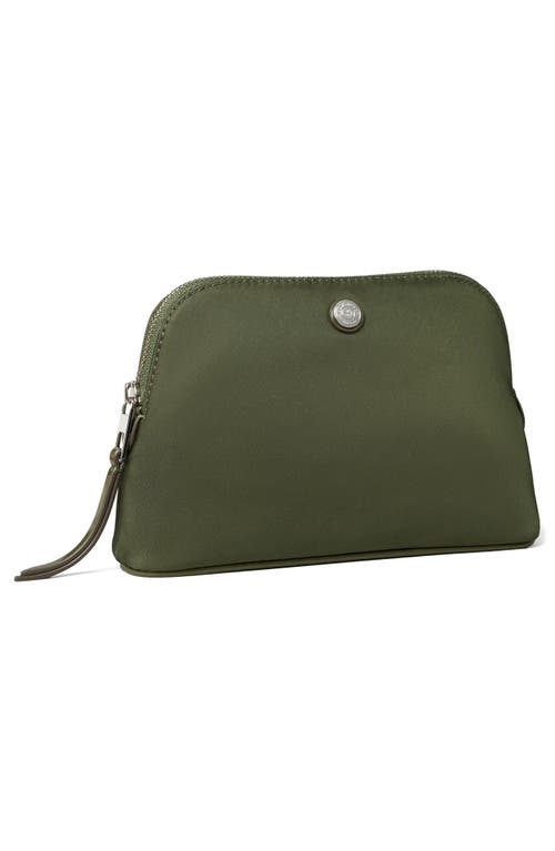 Tory Burch Small Dome Nylon Cosmetic Case In Neutral