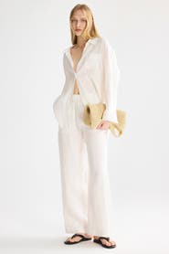 Orolay Oversized Linen Button-Up Shirt