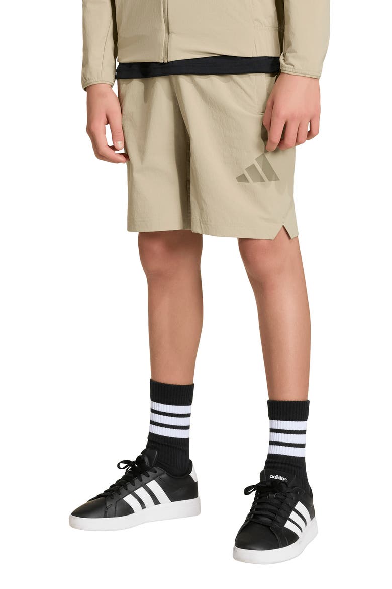 Kids' Z-N-E Woven Travel Shorts, Alternate, color, WONDER CARGO/ CLAY