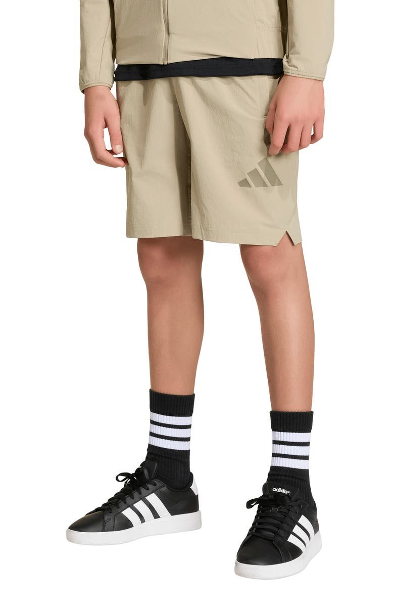 adidas Originals Kids' Z-N-E Woven Travel Shorts, Alternate, color, Wonder Cargo/ Clay