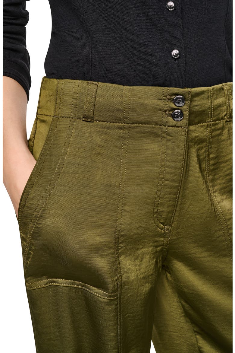 Wide Leg Glazed Pants, Alternate, color, DARK OLIVE