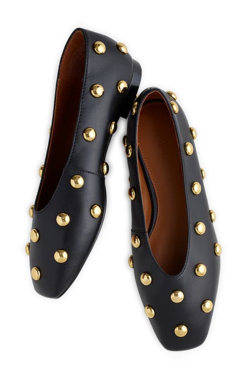 Madewell Mylie Stud Embellished Ballet Flat In Black