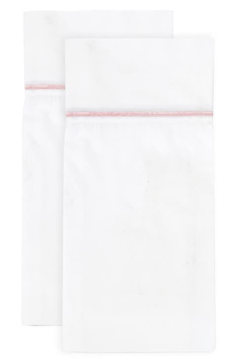 Single Embroidered Line 300 Thread Count 100% Cotton Pillowcases