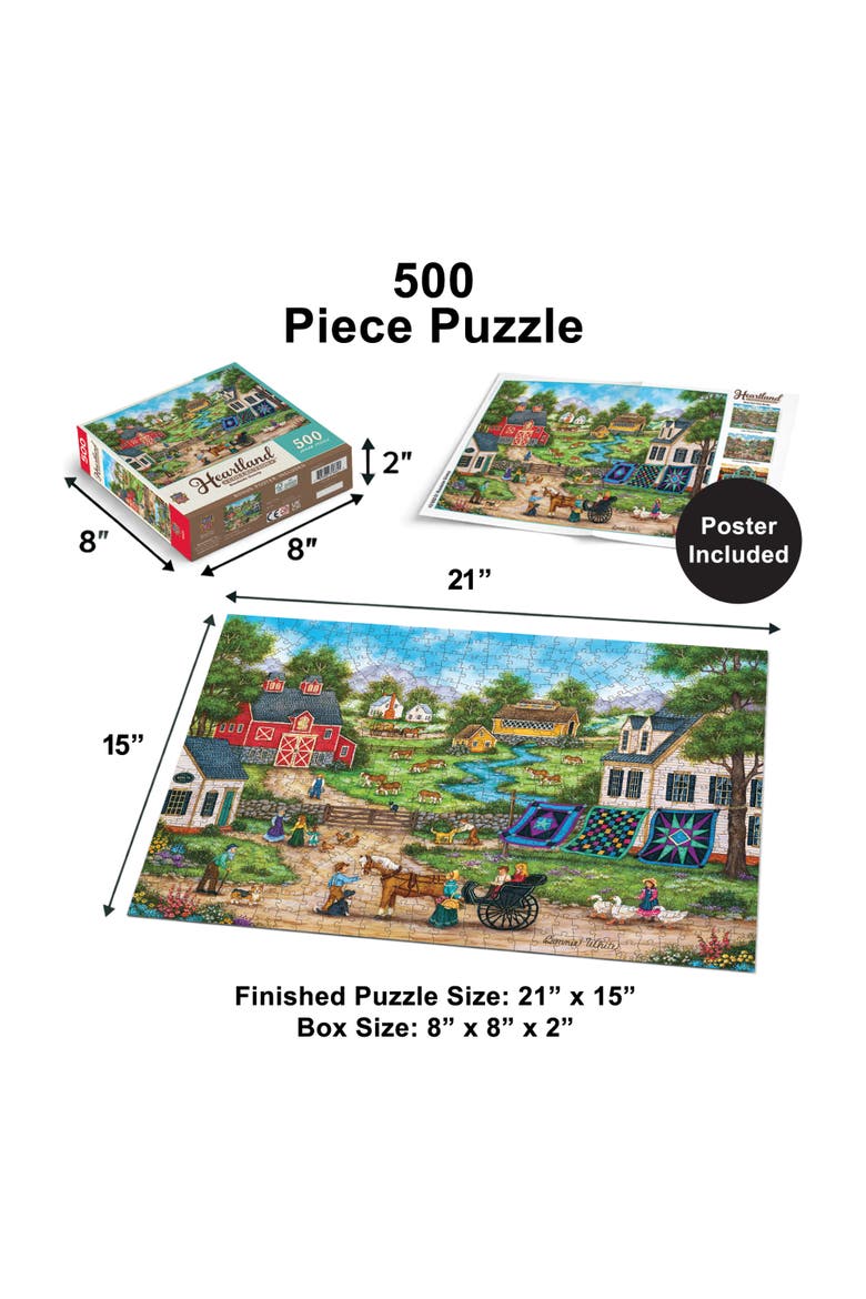 Roadside Gossip 500 Piece Jigsaw Puzzle, Alternate, color, Multicolor