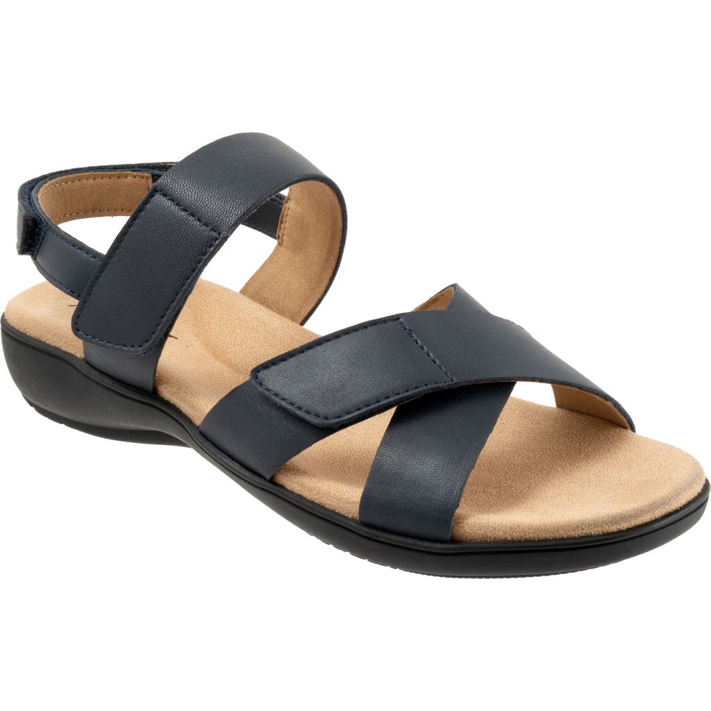 Trotters River Slingback Sandal In Navy