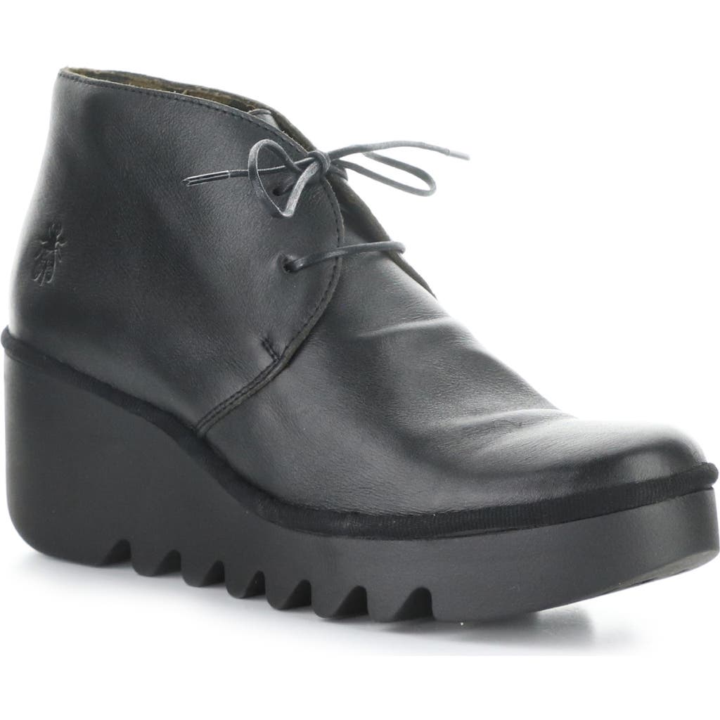 Fly London Brak Wedge Bootie In Black