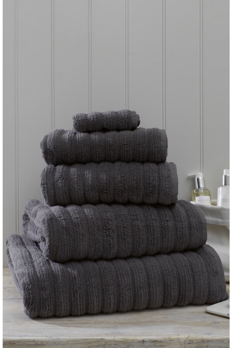 Ribbed Jumbo Super Hydrocotton Towel, Main, color, SLATE