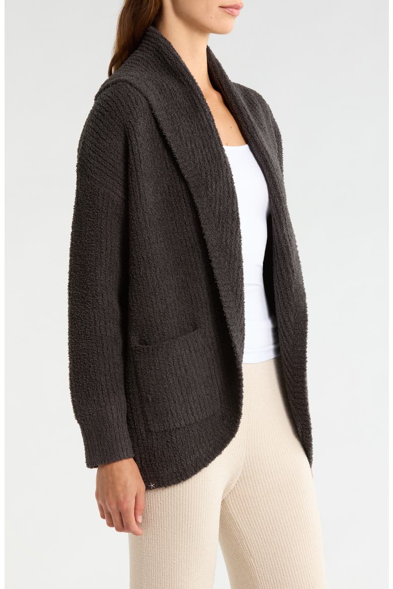 CozyChic® Ribbed Shawl Collar Cardigan, Alternate, color, CARBON