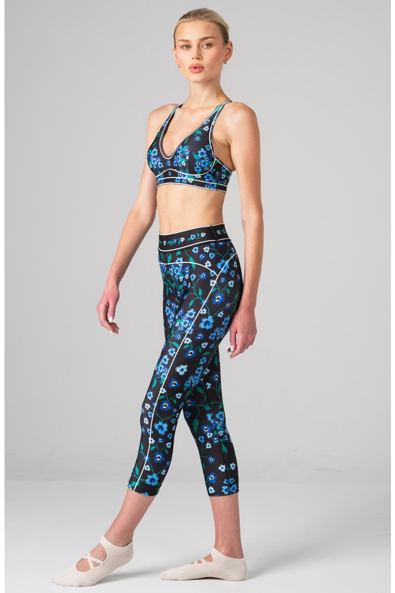 Garden Nocturne High-Waisted 7/8 Leggings, Alternate, color, Black