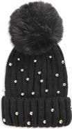 Ruby & Ry Kids' Faux Fur Pom Beanie