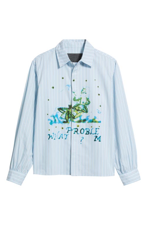 Jungles What Problem Button-up Shirt In Blue