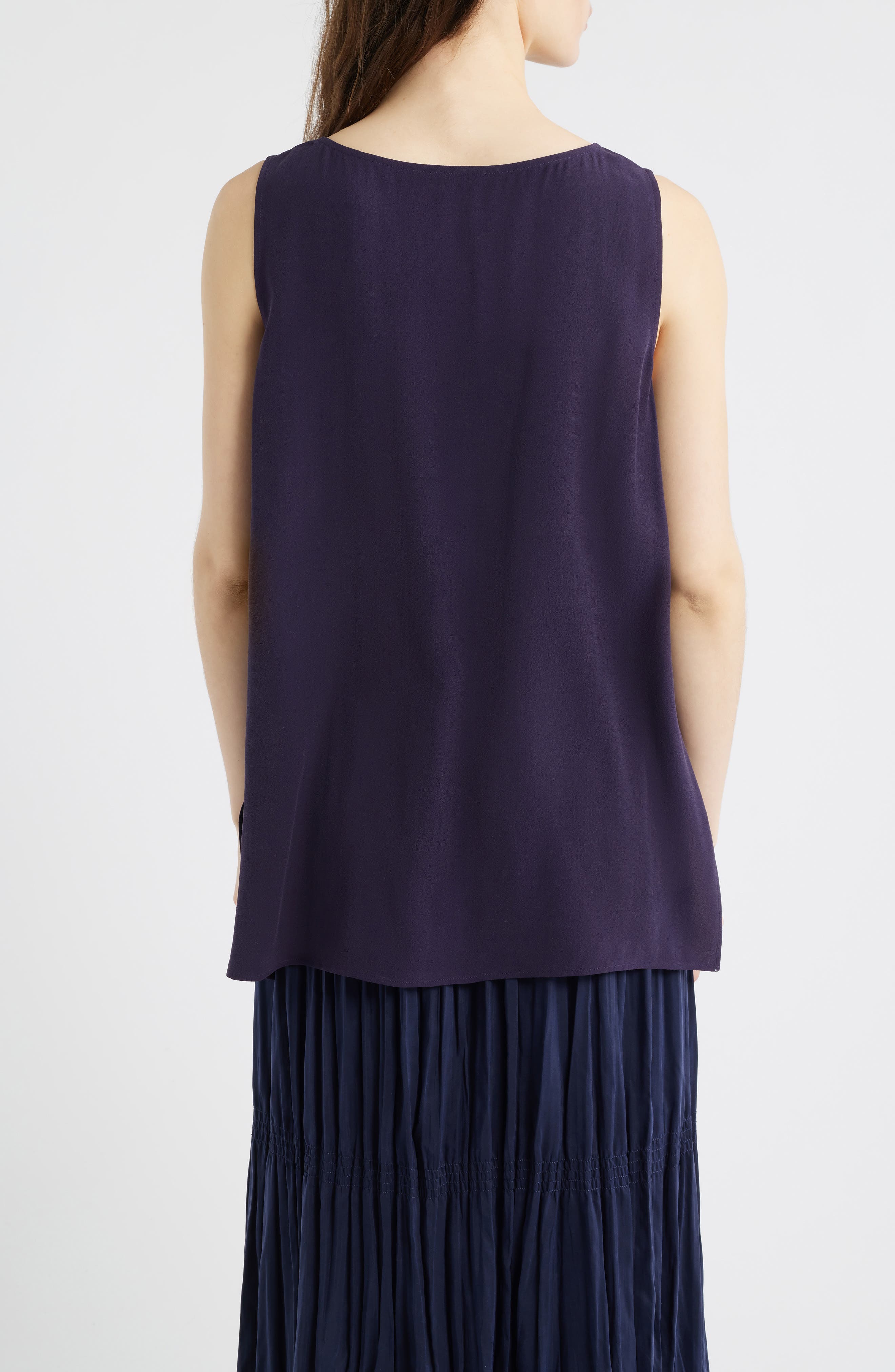 Sleeveless Silk Tunic Top - image 2