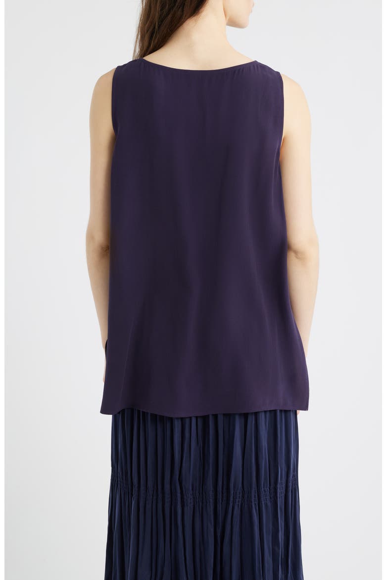 Sleeveless Silk Tunic Top, Alternate, color, AUBERGINE