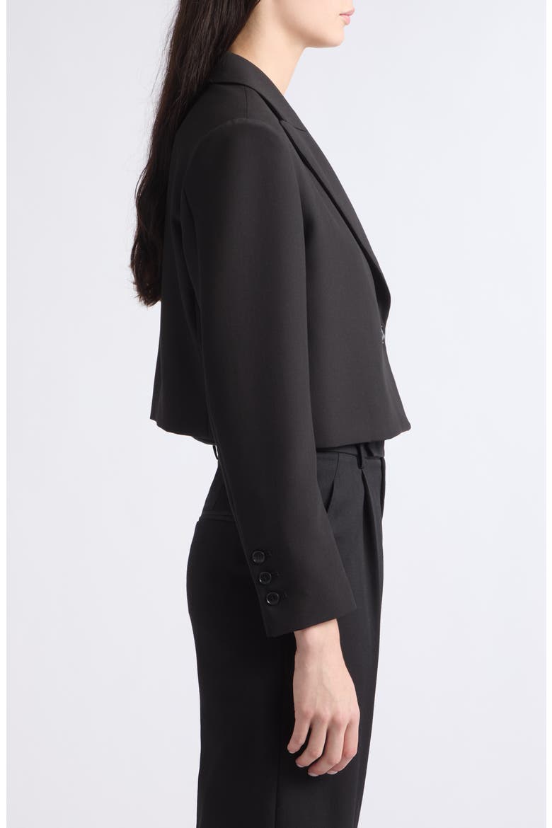 Cropped Blazer, Alternate, color, SOLID BLACK