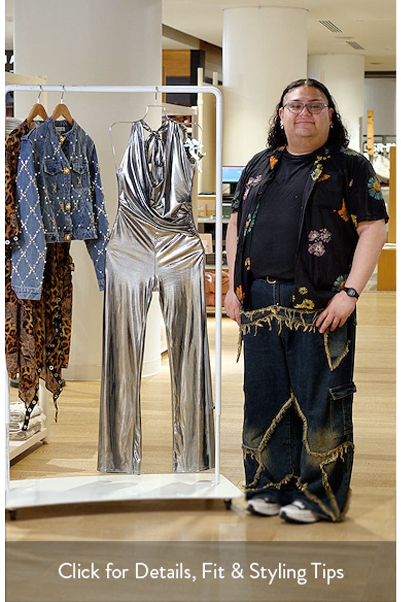 Donna Metallic Wide Leg Jumpsuit video