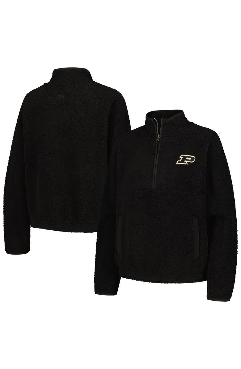 BOXERCRAFT Women's Black Purdue Boilermakers Everest Half-Zip Sweatshirt, Main, color, Black