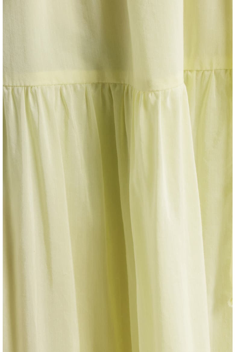 Lace Detail Sleeveless Cotton Midi Dress, Alternate, color, PASTEL YELLOW
