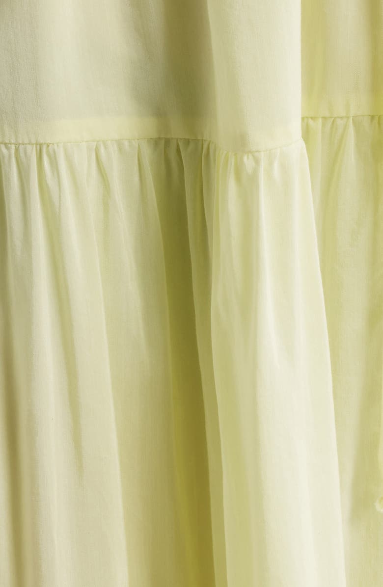 KOBI HALPERIN Lace Detail Sleeveless Cotton Midi Dress, Alternate, color, Pastel Yellow