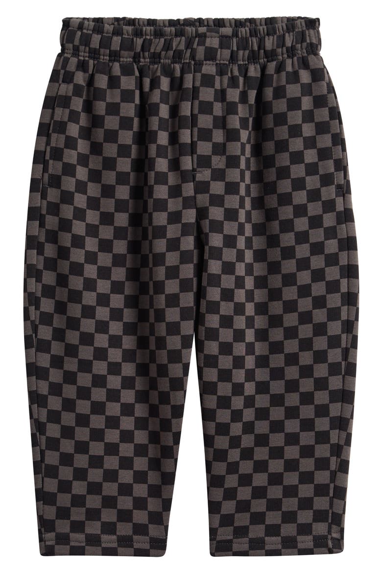 Kids' Check Jersey Sweatpants, Main, color, BLACK