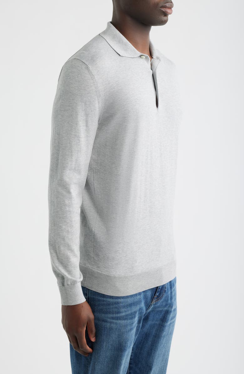 Peter Millar Crown Crafted Mariner Polo Sweater, Alternate, color, British Grey