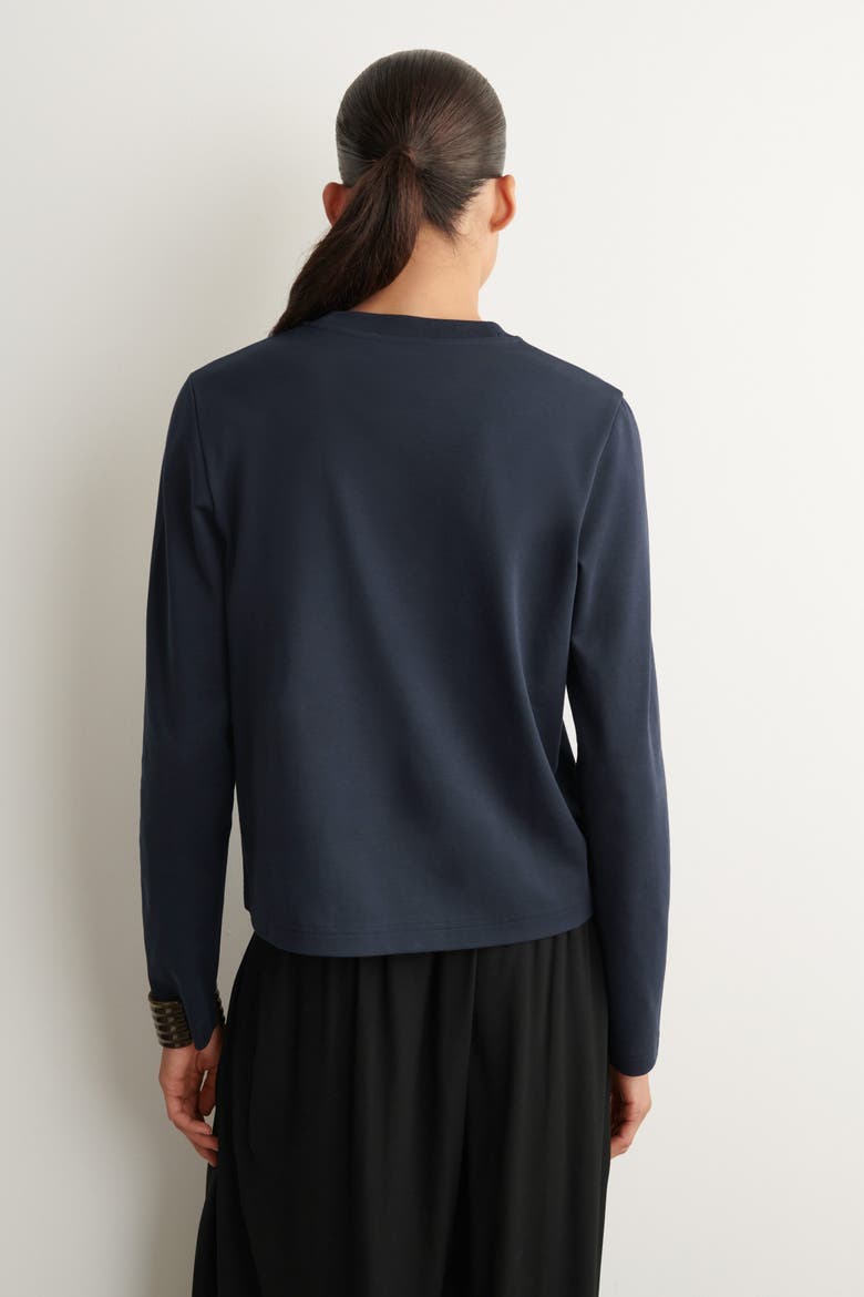 Clean Cut Long-Sleeved T-Shirt, Alternate, color, NAVY