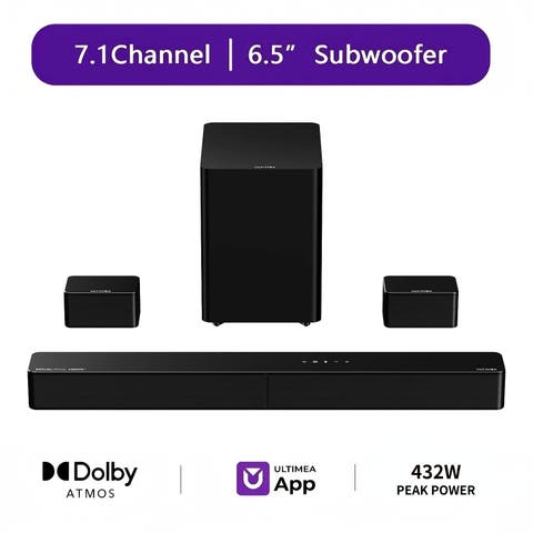 Poseidon M100 7.1Ch Wireless Surround Sound System, Dolby Atmos Sound Bar, HDMI eARC, Auracast, 432W