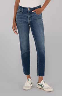 KUT from the Kloth Rachael Raw Hem High Rise Mom Jeans