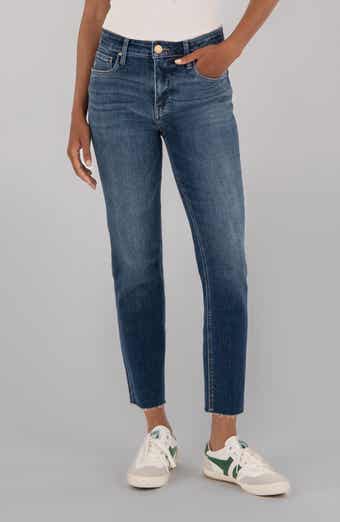 Rachael Raw Hem High Rise Mom Jeans