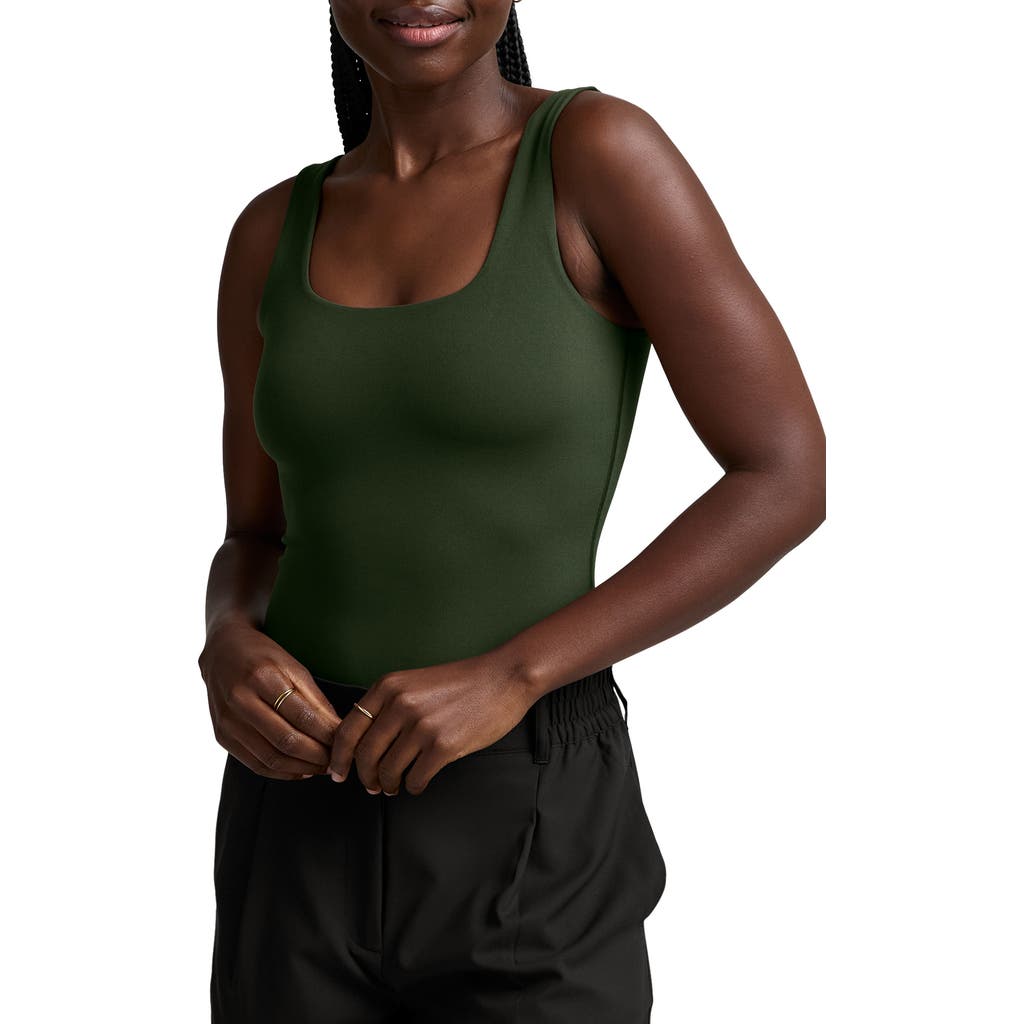 Beyond Yoga Base Tank Bodysuit In Green