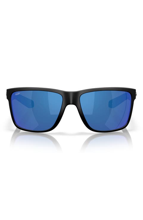 Broadbill II 58mm Polarized Rectangular Sunglasses