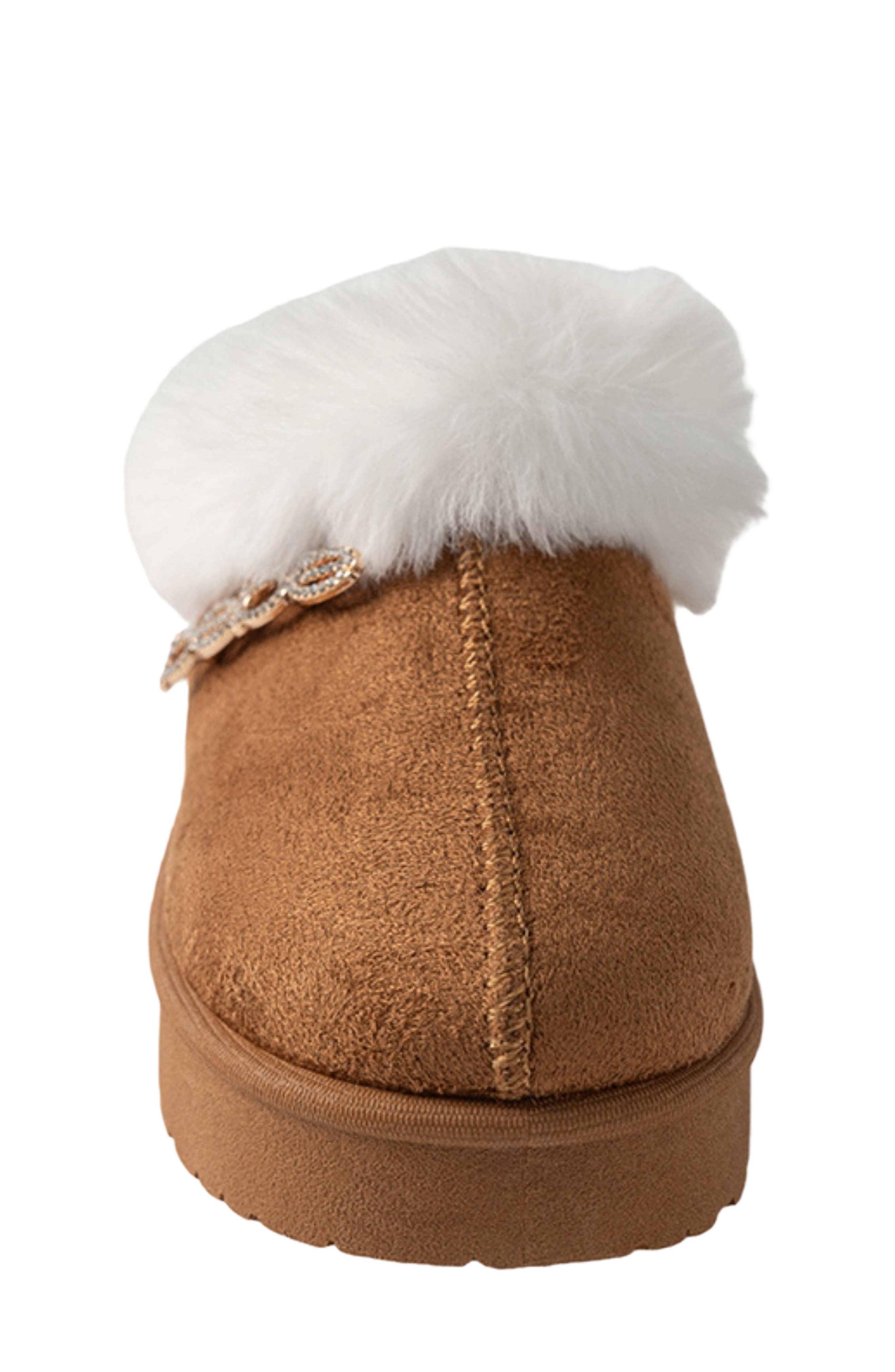Kids' Microsuede Mule, Alternate, color, COGNAC