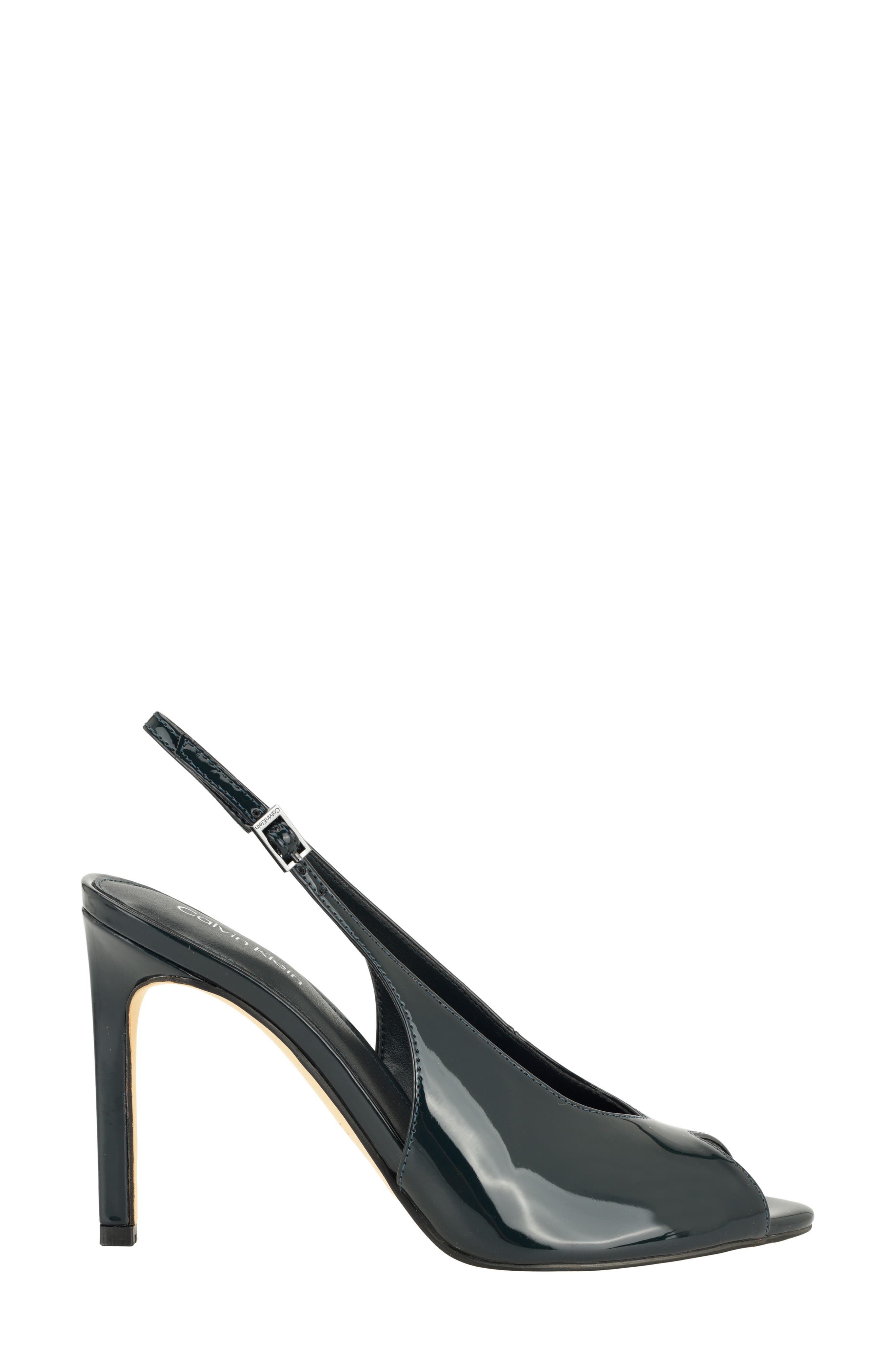 Dorris Faux Leather Peep Toe Pump, Alternate, color, DARK GREEN PATENT