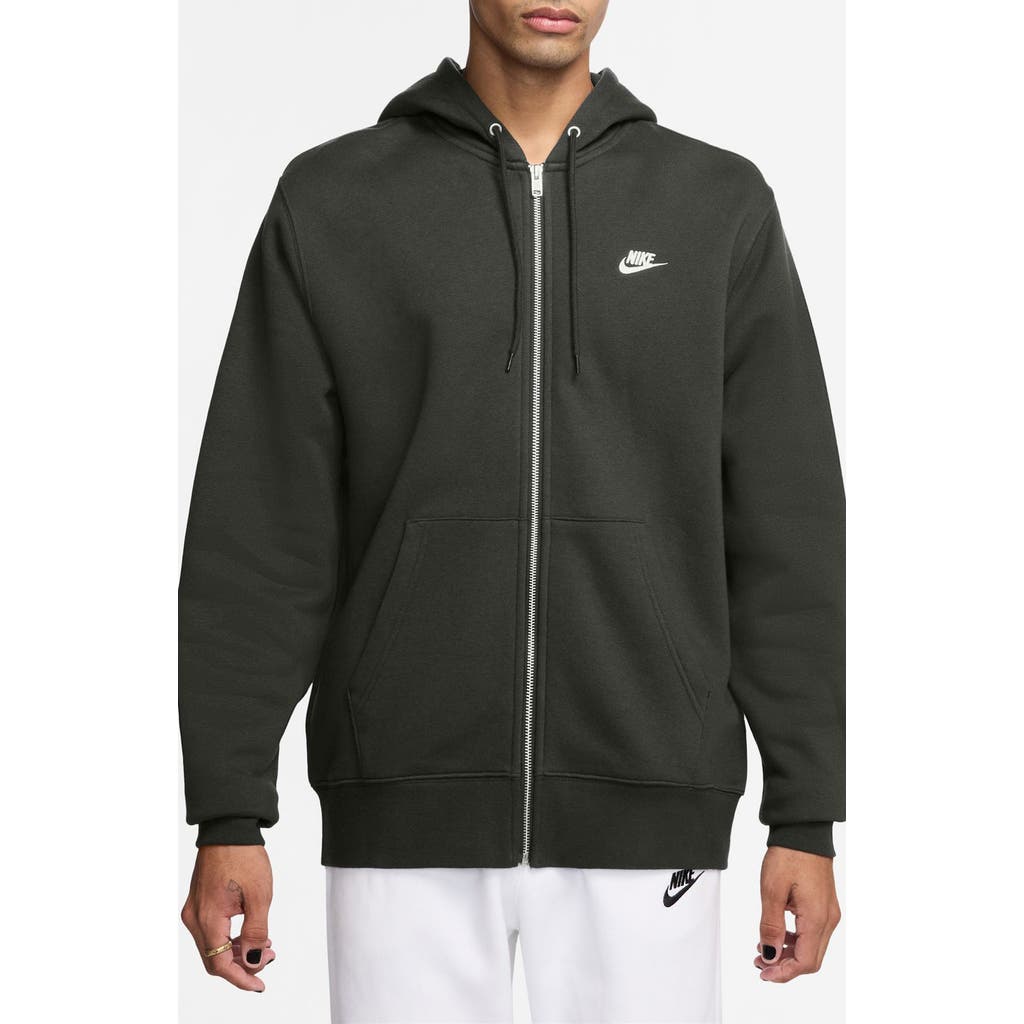 Nike Club Fleece Zip Hoodie In Black