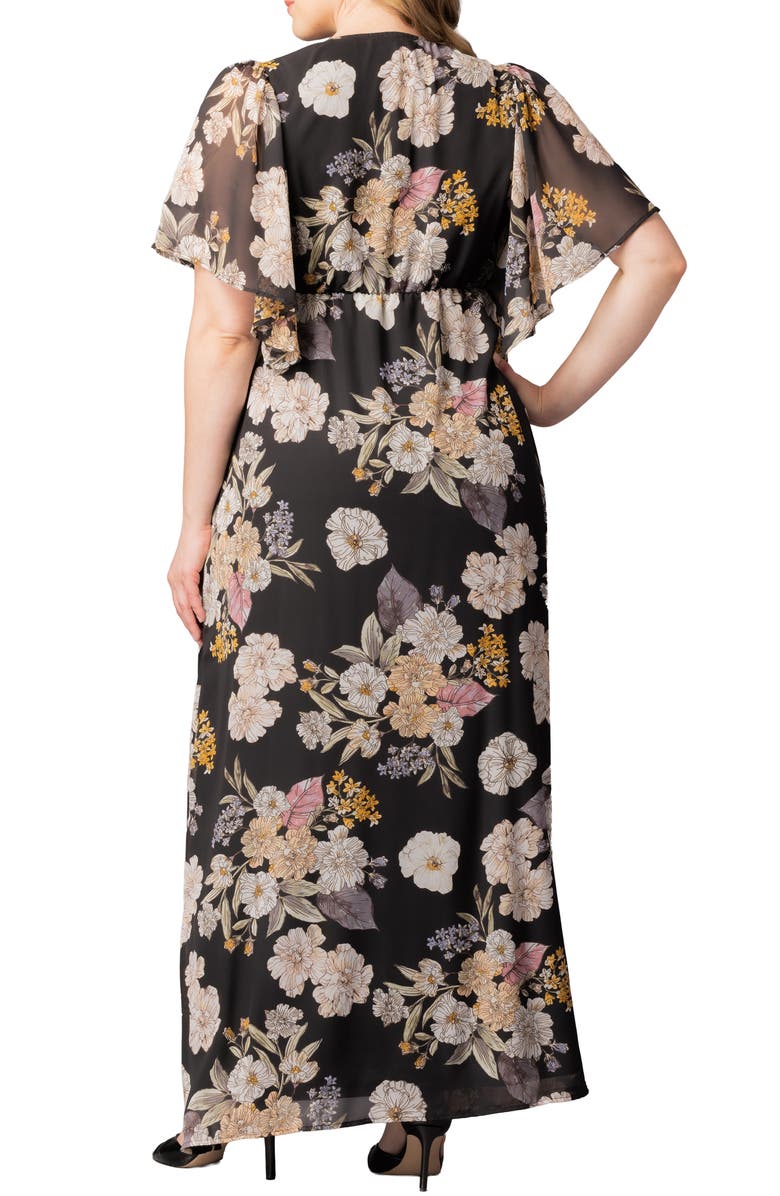 Kiyonna Metallic Thread Dress, Alternate, color, Midnight Peony Print