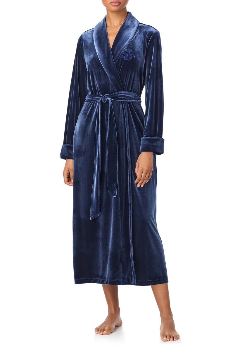 Lauren Ralph Lauren Longline Robe, Main, color, Blue