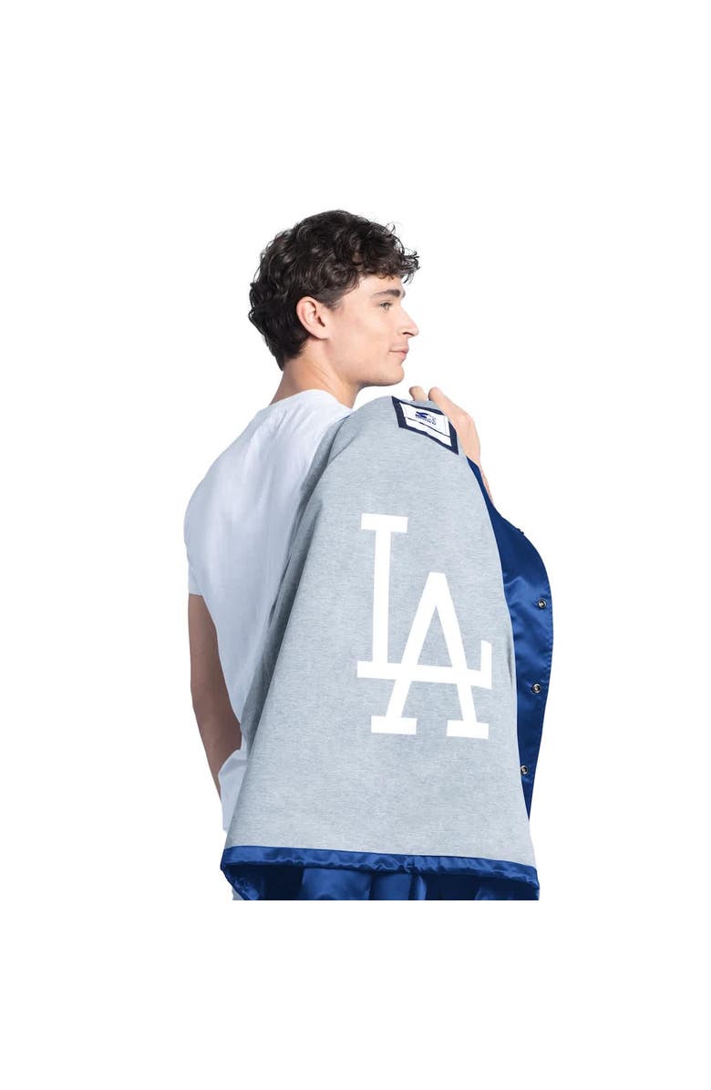 STARTER Men's Starter  Royal Los Angeles Dodgers Cooperstown Collection Point Man Full-Snap Coaches Jacket, Alternate, color, 