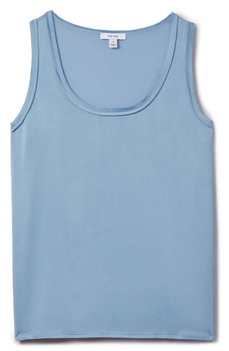 Reiss Riley Mixed Media Silk Blend Tank, Alternate, color, 