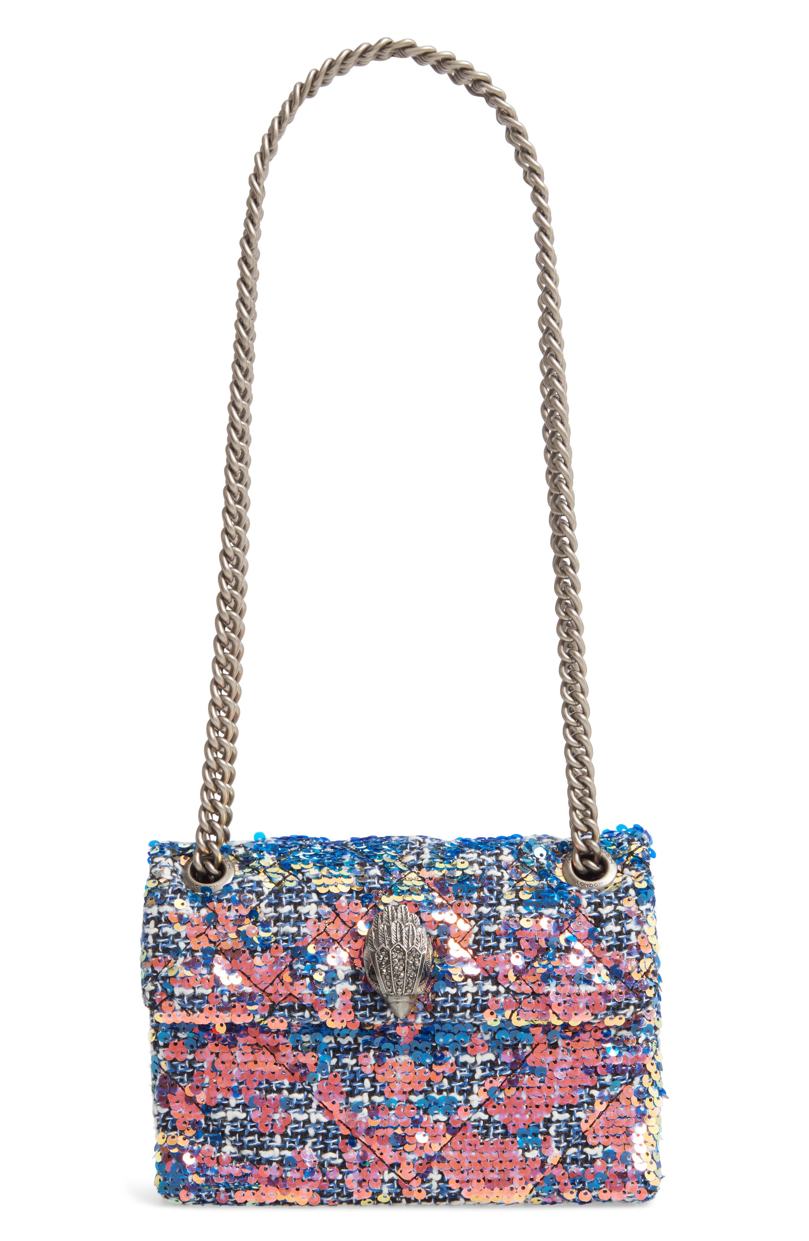 Kurt Geiger London Mini Kensington X Tweed Shoulder Bag, Main, color, 