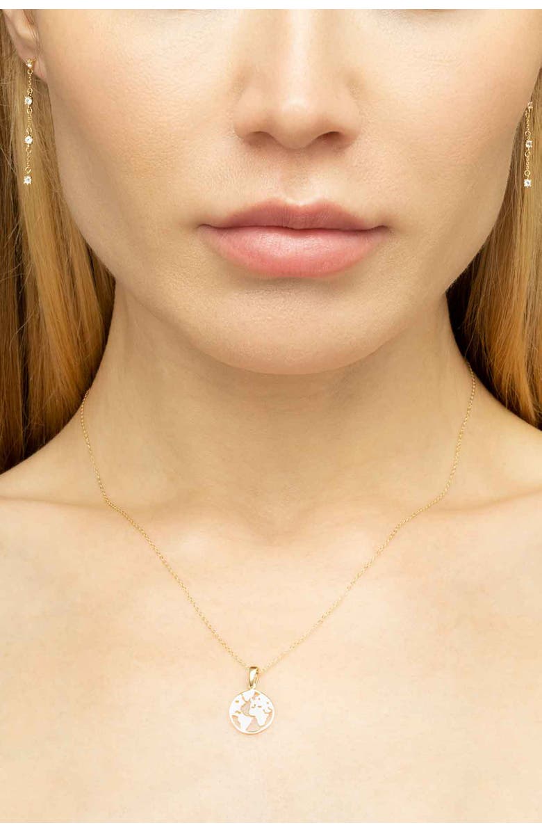 Oradina 14K Yellow Gold Joy to the World Pendant Necklace, Alternate, color, Yellow Gold