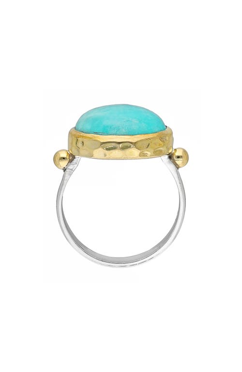 Ys Gems Amazonite Ring In Blue