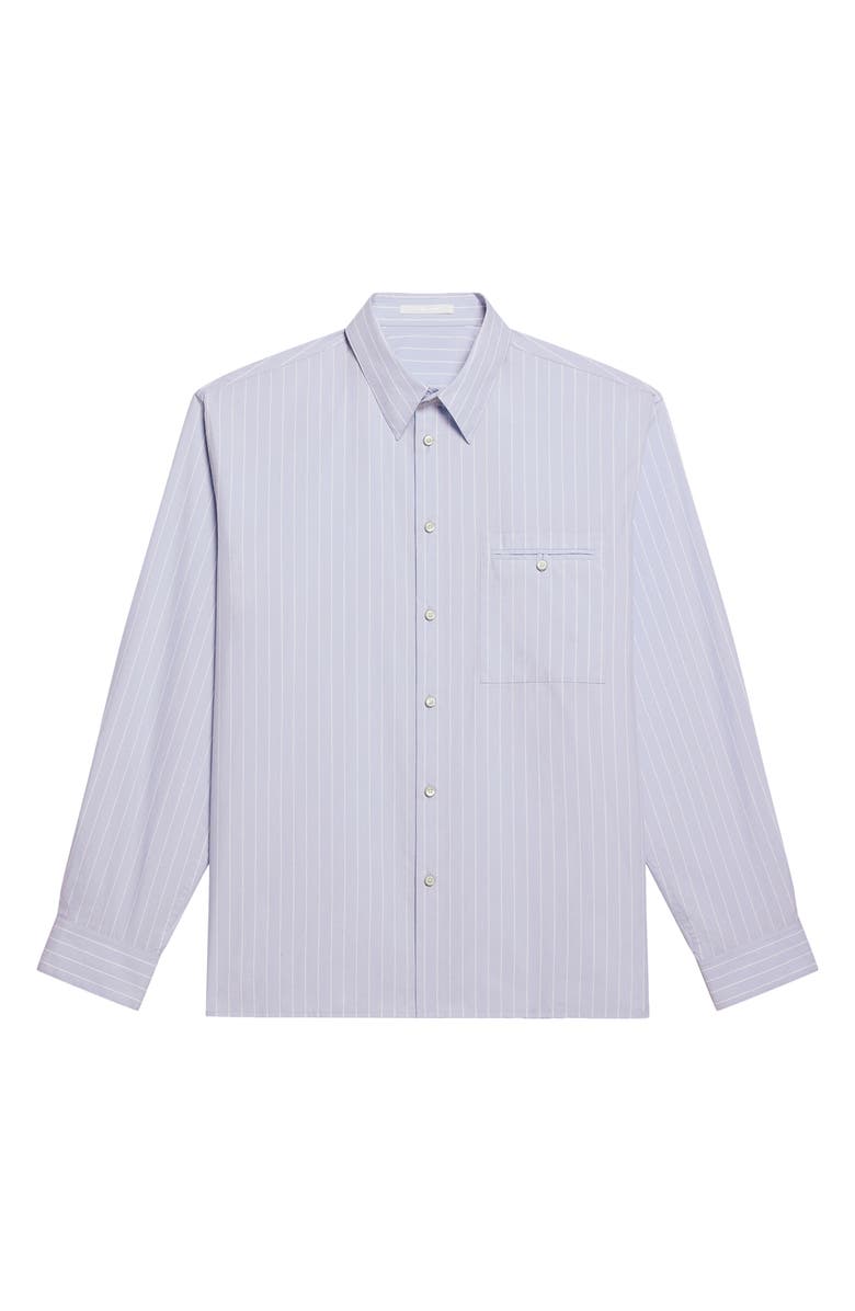 Helmut Lang Relaxed Fit Stripe Button-Up Shirt, Alternate, color, Light Blue Multi