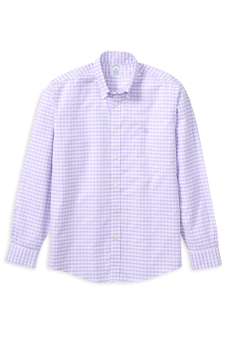 Brooks Brothers Big & Tall Non-Iron Gingham Sport Shirt, Main, color,