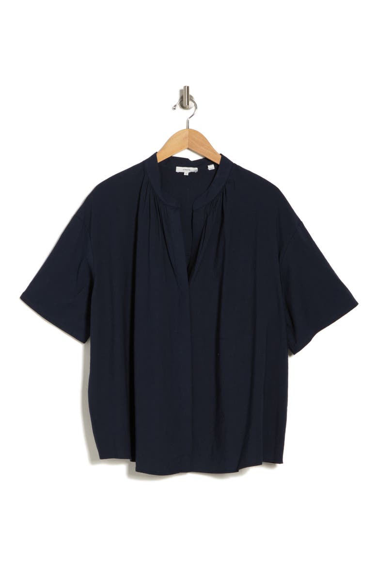 Flutter Sleeve Linen Blend Top, Alternate, color, COASTAL