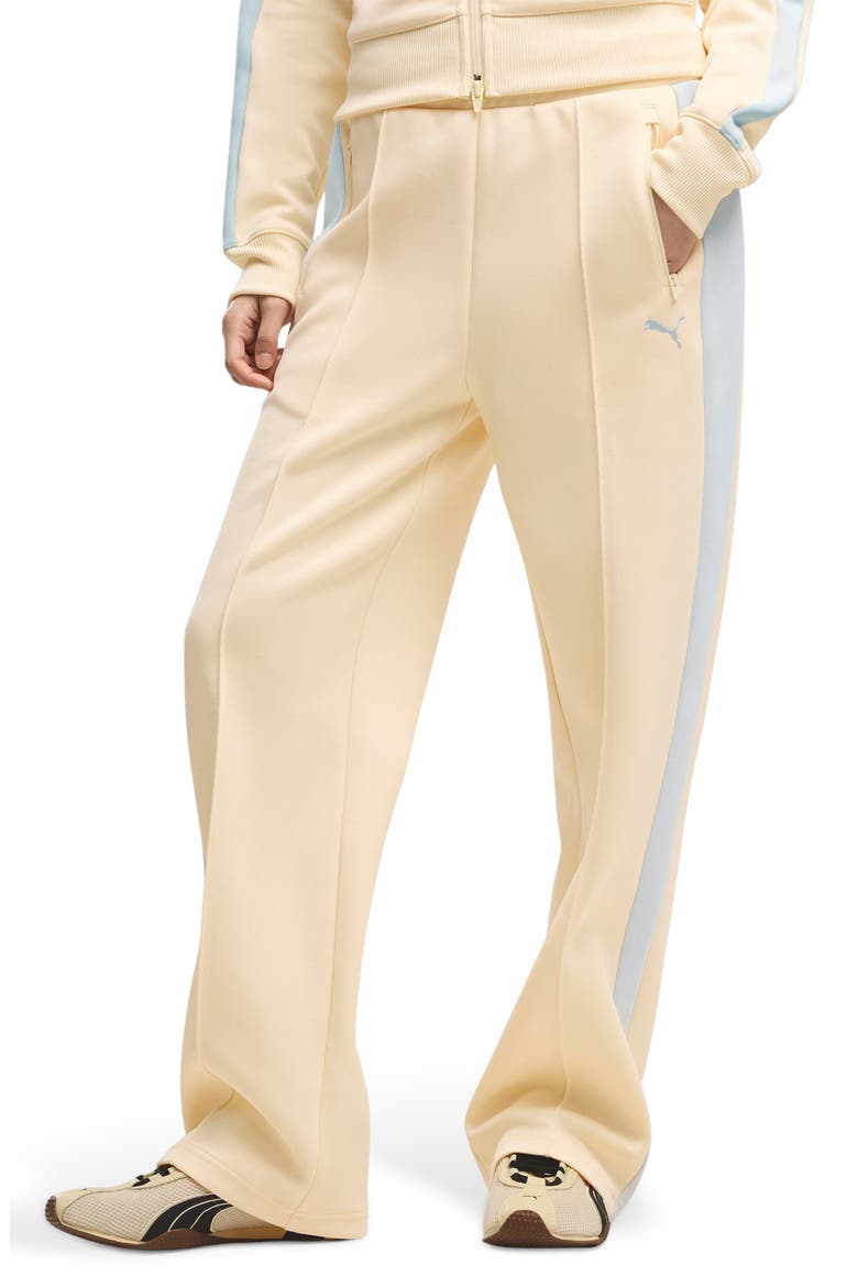 T7 Always On Straight Leg Track Pants, Main, color, BUTTERCREAM/ CREME DE MINT